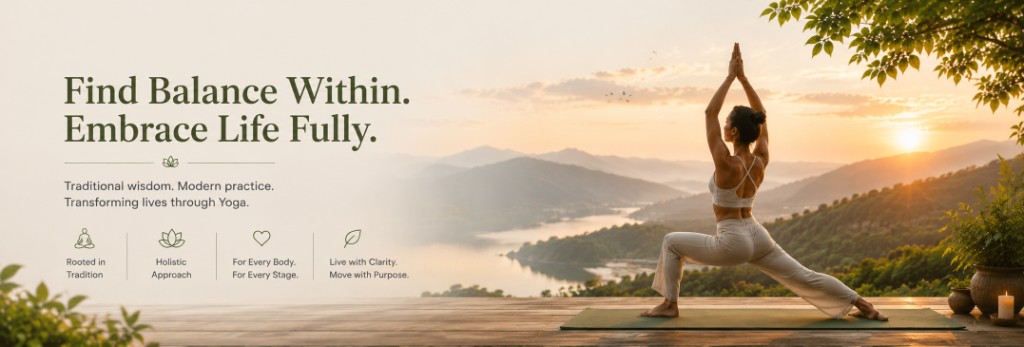 Find balance within embrace life fully yoga banner